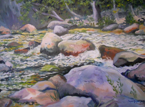 Wilson's Creek/oil on canvas/framed 25 "1/2 x 35"